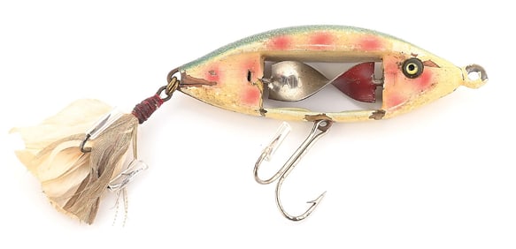 BASS SIZE CHIPPEWA RED SPOTS GREEN CRACKLEBACK