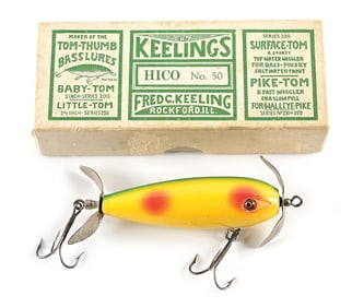 KEELING’S TROUT KEE-WIG IN RARE HICO 50 BOX
