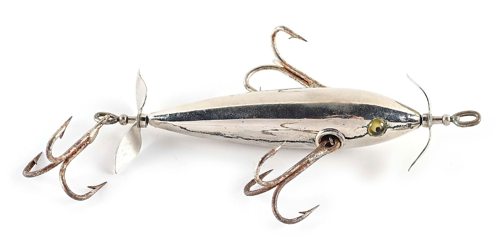 PFLUEGER METALIZED THREE HOOK MUSKALLONGE MINNOW (1 of 5)