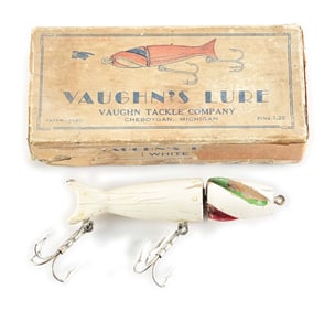 WHITE VAUGHN’S LURE IN PICTURE BOX