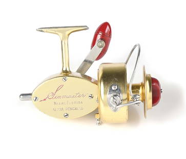 RARE SEAMASTER SALTWATER SPINNING REEL: Made by Bob McChristian of Miami, FL. According to Ben Wright, “The Seamaster is thought by most to be the highest quality spinning reel ever made”. Left-hand retrieve with an early torped