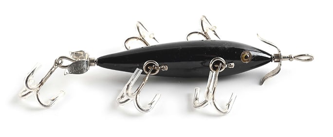 RARE HEDDON 150 MINNOW SOLID BLACK