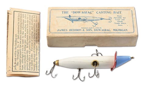 INCREDIBLE HEDDON FOUR HOOK SLOPENOSE WITH BOX & PAPER