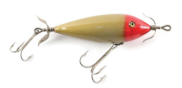 HEDDON SURFACE MINNOW IN RED HEAD ALUMINUM