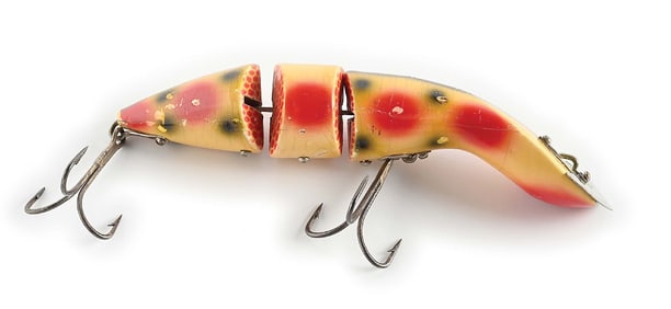 UNCATALOGUED HEDDON GAMEFISHER IN STRAWBERRY SPOT