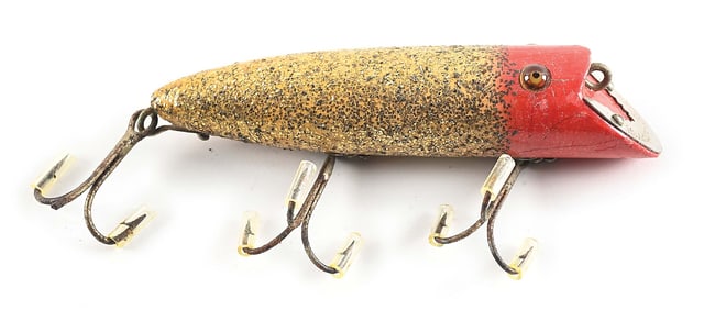 HEDDON BASSER IN RED HEAD HEAVY GOLD GLITTER