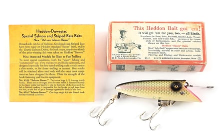 VERY NICE HEDDON 8529P SALMON BASSER COMBO