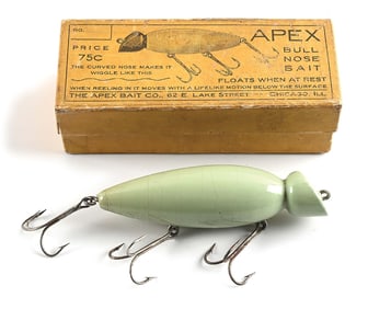 INCREDIBLE APEX BAIT CO BULL NOSE IN PICTURE BOX