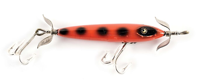 HEDDON 120 TORPEDO ORANGE WITH BLACK SPOTS