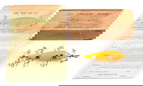 EXTRAORDINARY HEDDON HI-FOREHEAD 150 MINNOW COMBO IN YELLOW