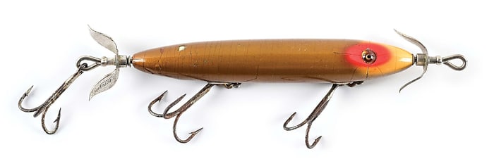 HEDDON 136 TORPEDO IN GOLD WITH RED EYES