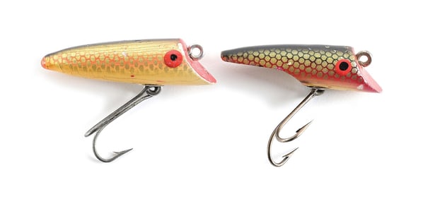 PAIR OF HEDDON TINY TEAZ FLYROD LURES