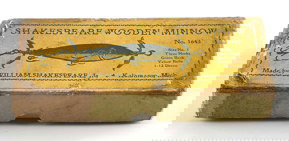YELLOW BOX FOR SHAKESPEARE 1643 MINNOW
