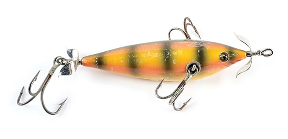 HEDDON MUSKY MINNOW IN STRAIGHT BAR PERCH