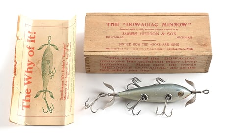 HEDDON 153 MINNOW ALUMINUM WITH BOX & PAPER