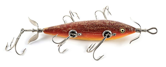 HEDDON 157 DOWAGIAC MINNOW IN SIENNA CRACKLEBACK