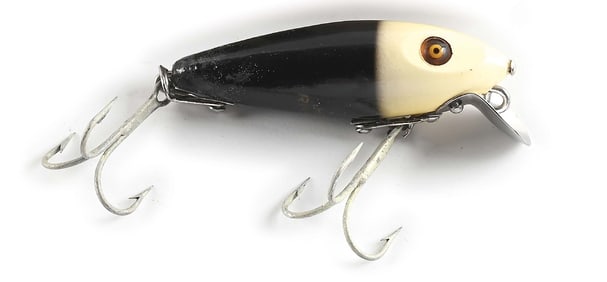 BLACK WITH WHITE HEAD HEDDON RIVER RUNT