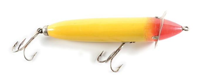 HEDDON SURFACE DOWAGIAC IN YELLOW RED HEAD