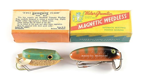 BOXED SHUREBITE FROG & HOAGE’S MAGNETIC WEEDLESS