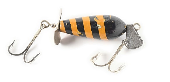 BLACK & ORANGE SPRINGFIELD NOVELTY REEL LURE