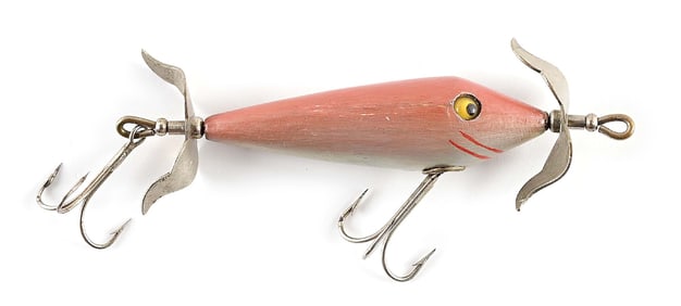 REPAINTED SHAKESPEARE “A” PROP FLOATING WOODEN MINNOW