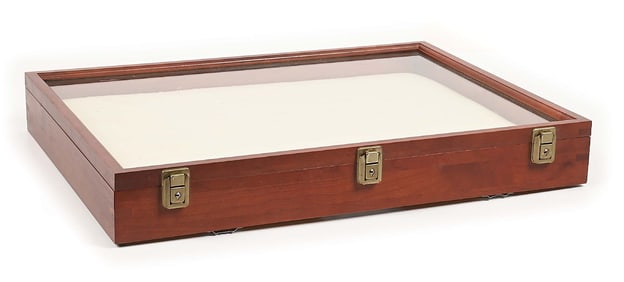 MEDIUM CHERRY WOOD DISPLAY CASE