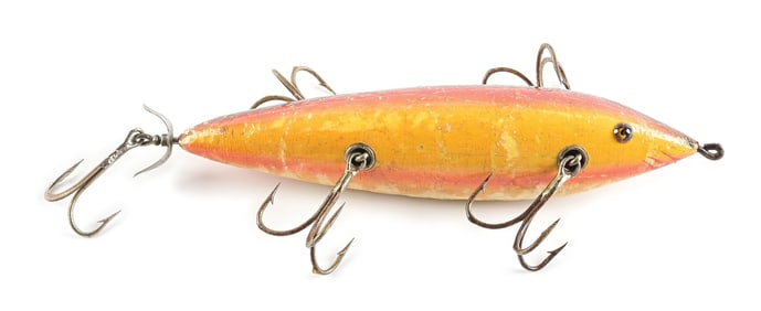HEDDON 5 HOOK MUSKY MINNOW IN RAINBOW