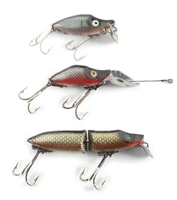 3 HEDDON RIVER RUNT SPOOKS IN DACE SCALE