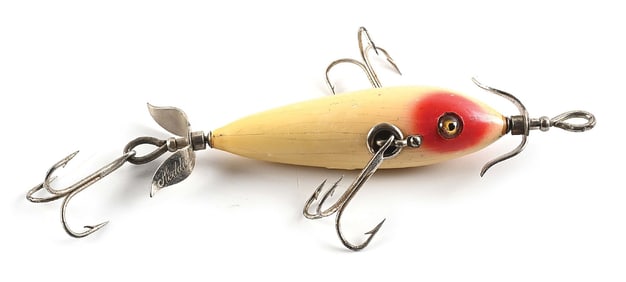 HEDDON 102 MINNOW WHITE WITH RED EYES