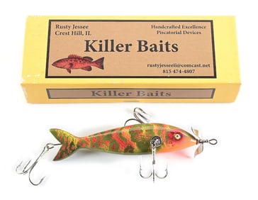 KILLER BAITS BLACK SUCKER IN RAINBOW SNAKESKIN