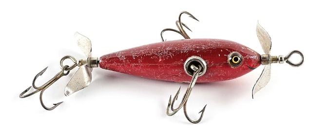 HEDDON SOLID RED 3 HOOK TRADE MINNOW