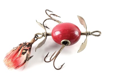 SHAKESPEARE “B” PROP WHIRLWIND SPINNER SOLID RED