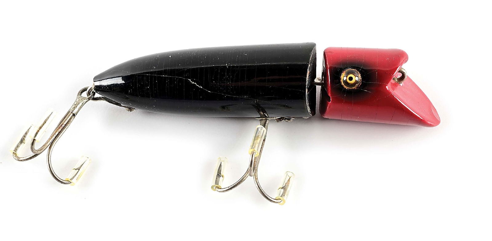 HEDDON ZIG WAG IN UNCATALOGUED RED HEAD BLACK BODY (1 of 4)