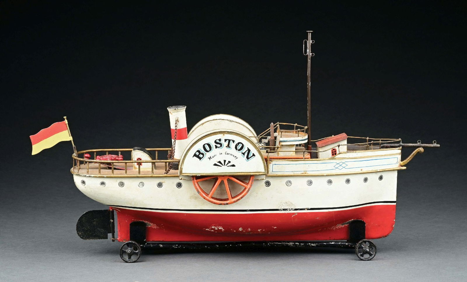 MARKLIN 1065 PADDLE WHEEL BOAT "BOSTON" W/ CLOCKWORK POWER