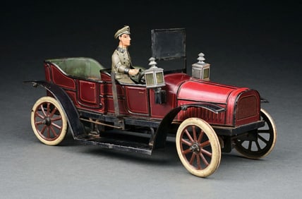CARETTE TIN LITHO OPEN 4-SEAT TOURING CAR