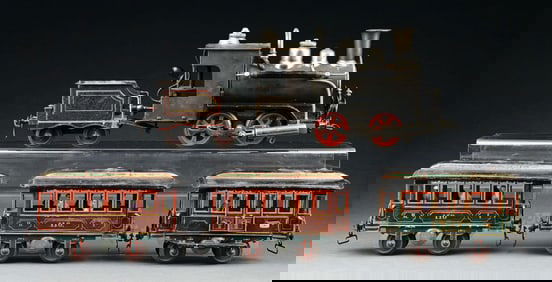 SCARCE MARKLIN I GA. LIVE STEAM 0-4-0 TRAIN SET