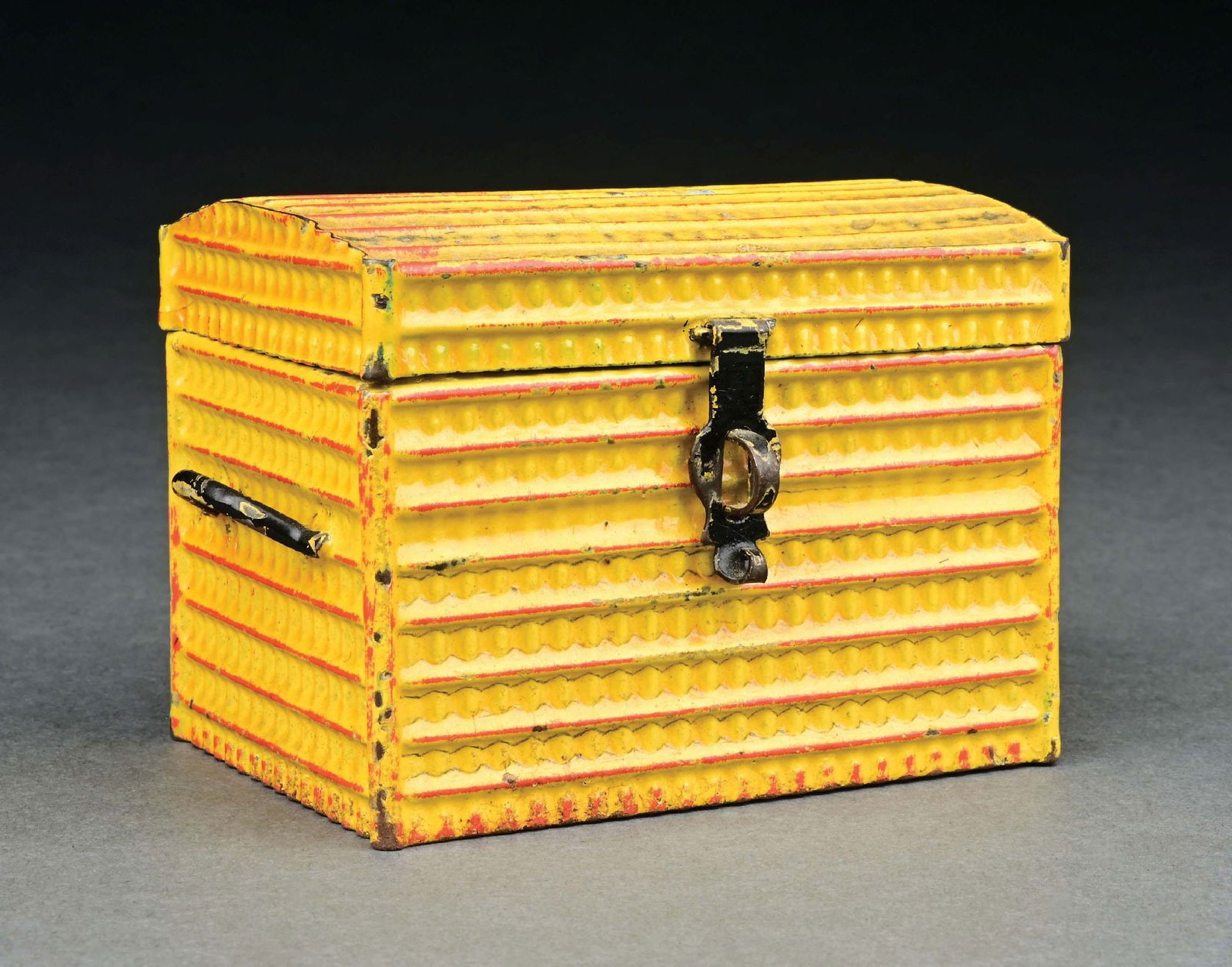 MARKLIN HAND PAINTED STILL BANK: CONDITION: Near mint. Item Dimensions: 4 - 1/2" x 2 - 1/2" x 2 - 3/4".