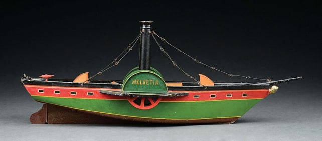 ROCK & GRANER "HELVETIA" UNPOWERED SIDE WHEEL RIVER BOAT