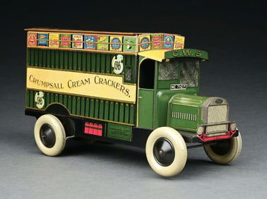 ENGLISH TIN LITHO CRUMPSALL CREME CRACKERS BISCUIT TIN