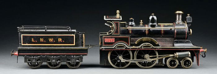 BING II GA. LIVE STEAM 4-4-0 LNWR "AURORA" LOCOMOTIVE & TENDER