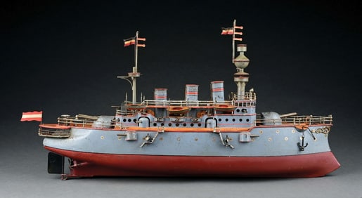 BING CAT. REF. 13082/3 STEAM POWERED BATTLESHIP