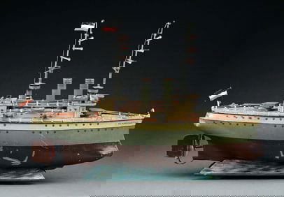 MARKLIN CAT. REF. 5129 "NURNBERG" 3RD SERIES BATTLESHIP W/ LIVE STEAM PROPULSION