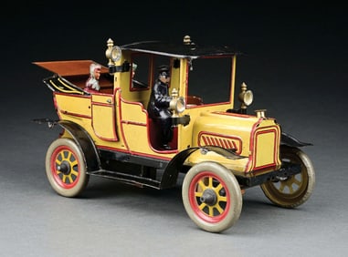 FISCHER TIN LITHO CLOCKWORK TOWN CAR