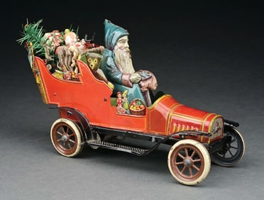 EXTREMELY RARE GERMAN FISCHER FATHER CHRISTMAS CAR