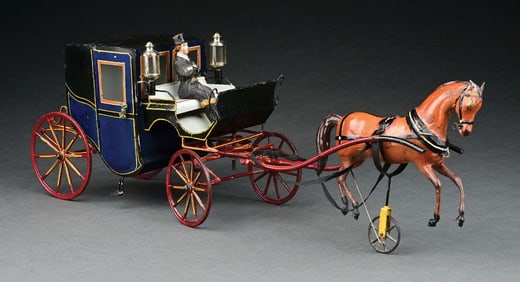 ROCK & GRANER HAND-PAINTED HORSE-DRAWN CARRIAGE