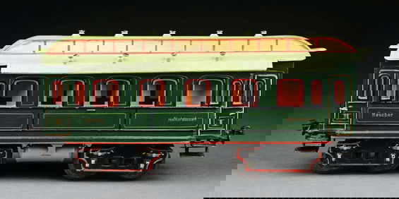 MARKLIN II GA. HAND-PAINTED 8-WHEEL COACH W/ GERMAN INSCRIPTIONS