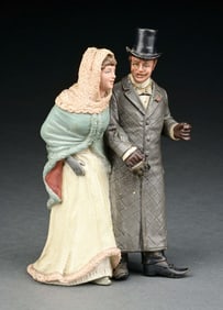 GERMAN CERAMIC FIGURAL COUPLE