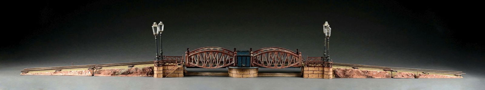 MARKLING HAND PAINTED CLOCKWORK ROTATING BRIDGE (1 of 8)