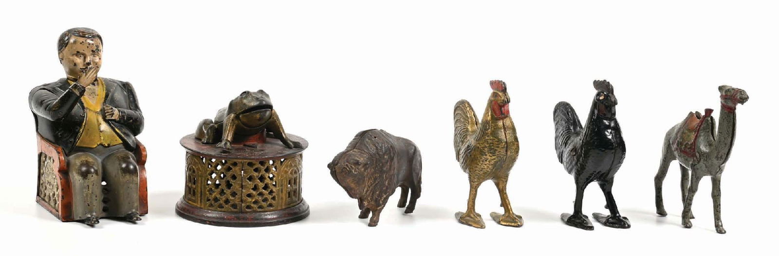 LOT OF 6 CAST IRON BANKS (1 of 4)