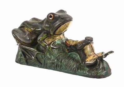 TWO FROGS MECHANICAL BANK